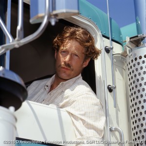 Frank Converse as Will Chandler sits in a truck cab