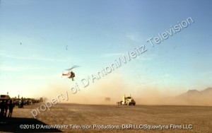 Helicopter films the truck race