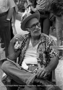 Keenan Wynn relaxes between takes