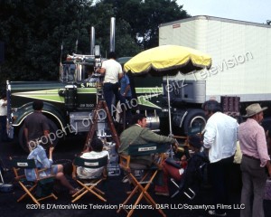 Claude Akins and Tessa Dahl relax between takes
