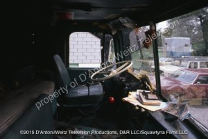 Interior of GMC Cabover known as Pigpen in Movin' On