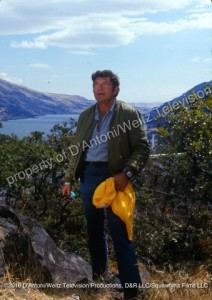 Claude Akins with Columbia River in background