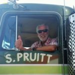 Barry in the cab of the Movin' On Kenworth for the first time in 40-years