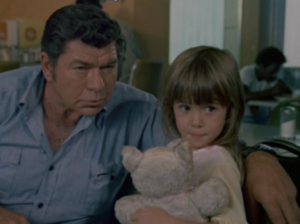 Claude Akins as Sonny Pruitt and the little lost girl