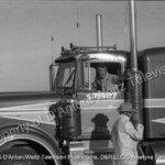 Stunt driver Bill Lane in the Kenworth