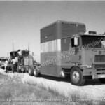 Cinemobile rig ready to haul Movin' On Kenworth 900 during filming
