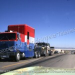 Cinemobile rig leads Kenworth 900 filming a scene for Movin' On